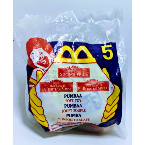 Vintage 1998 McDonalds Lion King 2 Sealed #5 Pumbaa Plush Toy - Picture 1 of 4